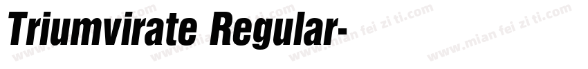 Triumvirate Regular字体转换